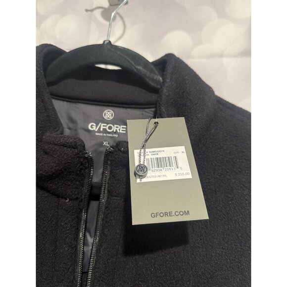 NWT G Fore Black Fleece Zip Up Vest G4MS22O16 - XL - Picture 2 of 5